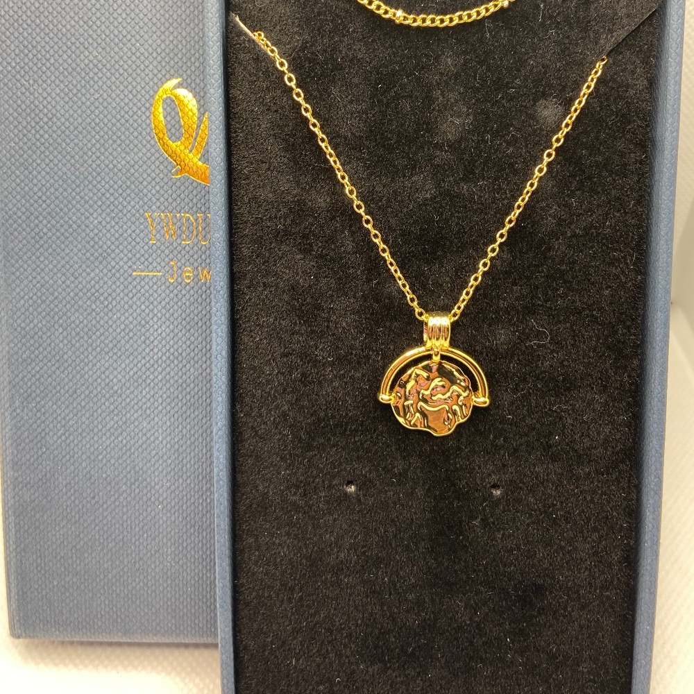 Beautiful 2 Tier Medallion Pendant Necklace.